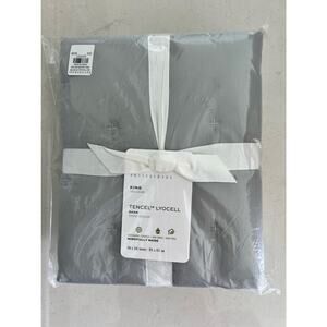 Pottery Barn Gray Tencel King Pillow Sham NWT